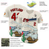 Custom Cream Red Black-Cuban Flag 3D Cuba Authentic Baseball Jersey