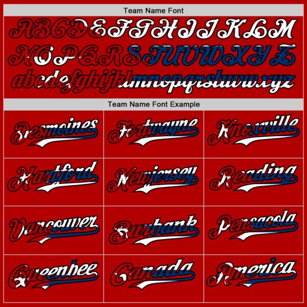 Custom Red US Navy Blue White Cuban Flag-Black 3D Cuba Authentic Baseball Jersey