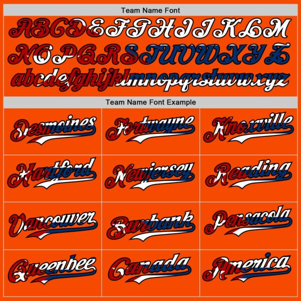 Custom Orange Red White Cuban Flag-Black 3D Cuba Authentic Baseball Jersey