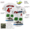 Custom White Red Black-Cuban Flag 3D Cuba Authentic Baseball Jersey