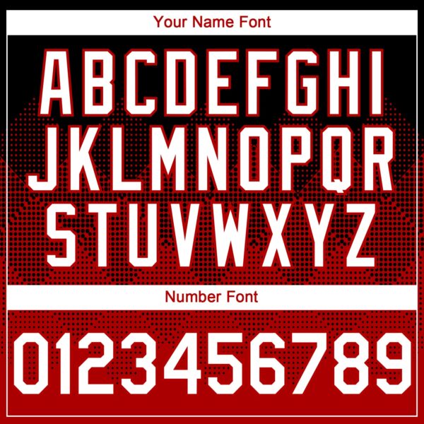 Custom Black White-Red 3D Gradient Square Shape Authentic Baseball Jersey