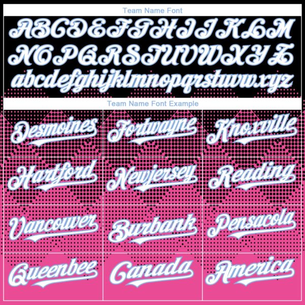 Custom Black White Pink-Light Blue 3D Gradient Square Shape Authentic Baseball Jersey