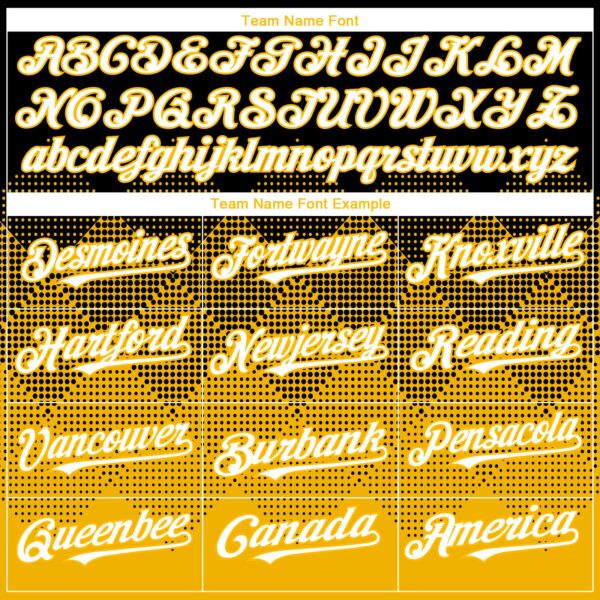 Custom Black White-Gold 3D Gradient Square Shape Authentic Baseball Jersey