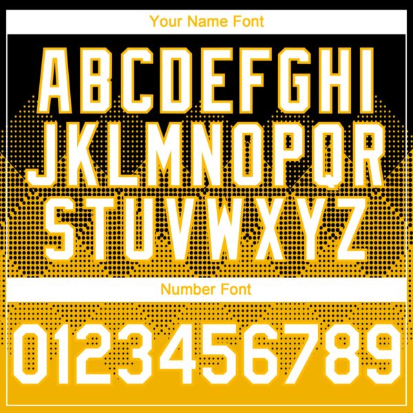 Custom Black White-Gold 3D Gradient Square Shape Authentic Baseball Jersey