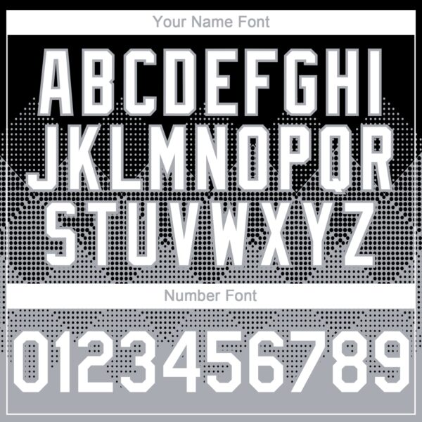 Custom Black White-Gray 3D Gradient Square Shape Authentic Baseball Jersey