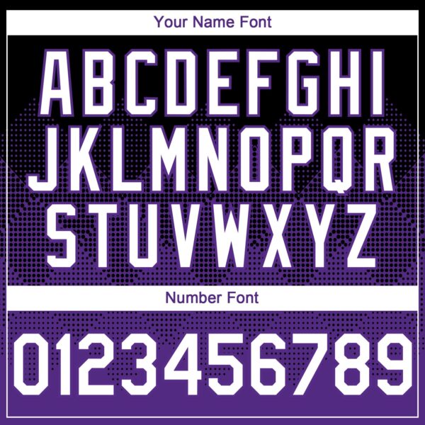 Custom Black White-Purple 3D Gradient Square Shape Authentic Baseball Jersey