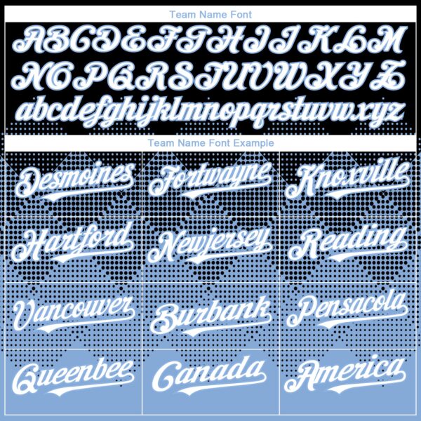 Custom Black White-Light Blue 3D Gradient Square Shape Authentic Baseball Jersey