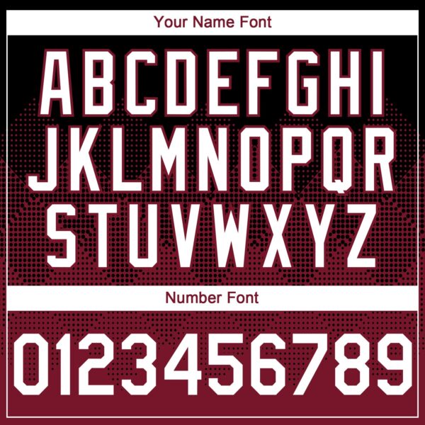 Custom Black White-Crimson 3D Gradient Square Shape Authentic Baseball Jersey