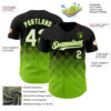 Custom Black White-Neon Green 3D Gradient Square Shape Authentic Baseball Jersey