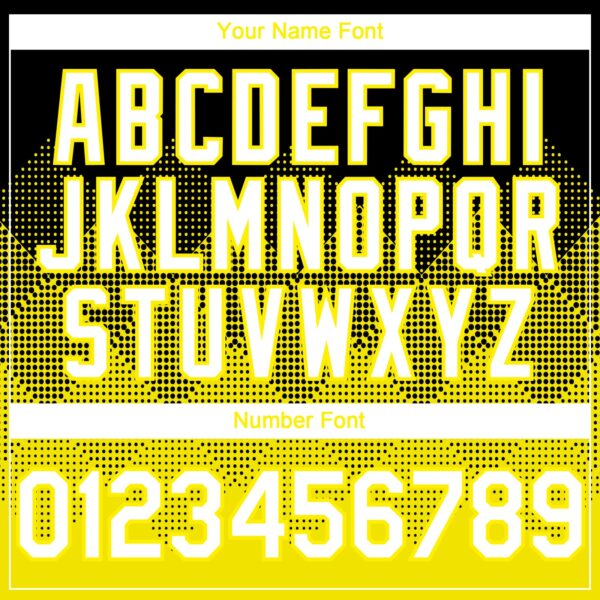 Custom Black Light Yellow 3D Gradient Square Shape Authentic Baseball Jersey