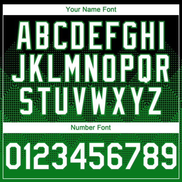 Custom Black White-Grass Green 3D Gradient Square Shape Authentic Baseball Jersey