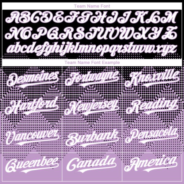 Custom Black Light Purple 3D Gradient Square Shape Authentic Baseball Jersey