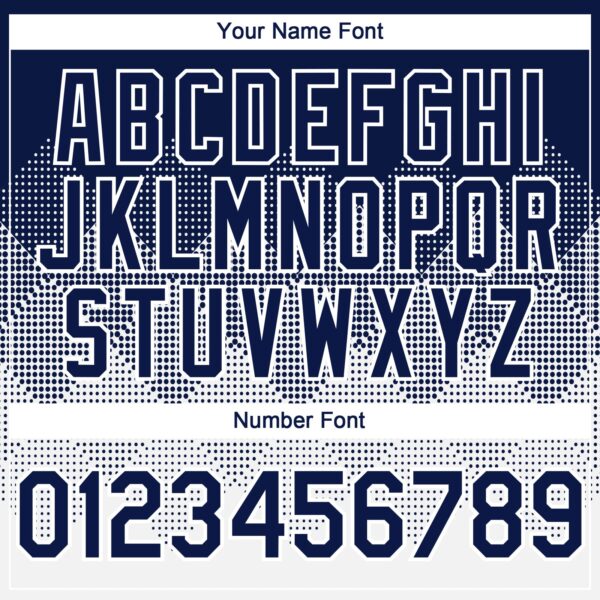 Custom Navy White 3D Gradient Square Shape Authentic Baseball Jersey