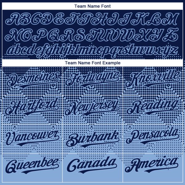 Custom Navy Light Blue 3D Gradient Square Shape Authentic Baseball Jersey