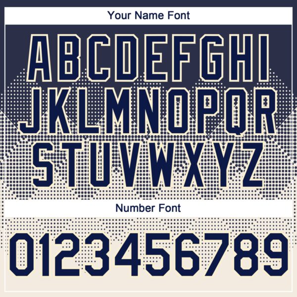 Custom Navy Cream 3D Gradient Square Shape Authentic Baseball Jersey