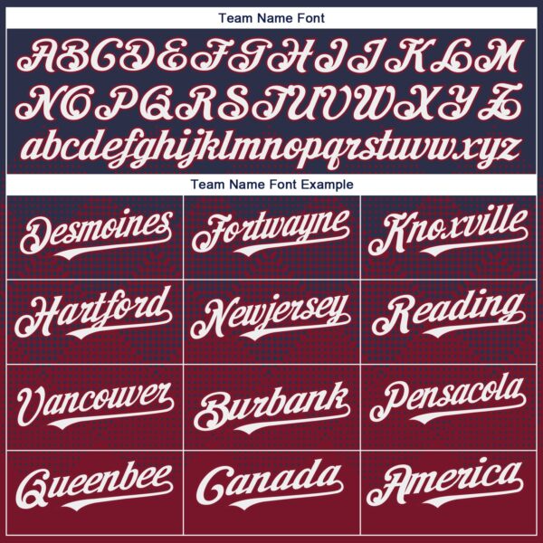 Custom Navy White-Crimson 3D Gradient Square Shape Authentic Baseball Jersey