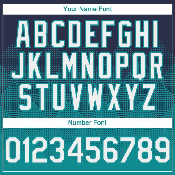 Custom Navy White-Teal 3D Gradient Square Shape Authentic Baseball Jersey