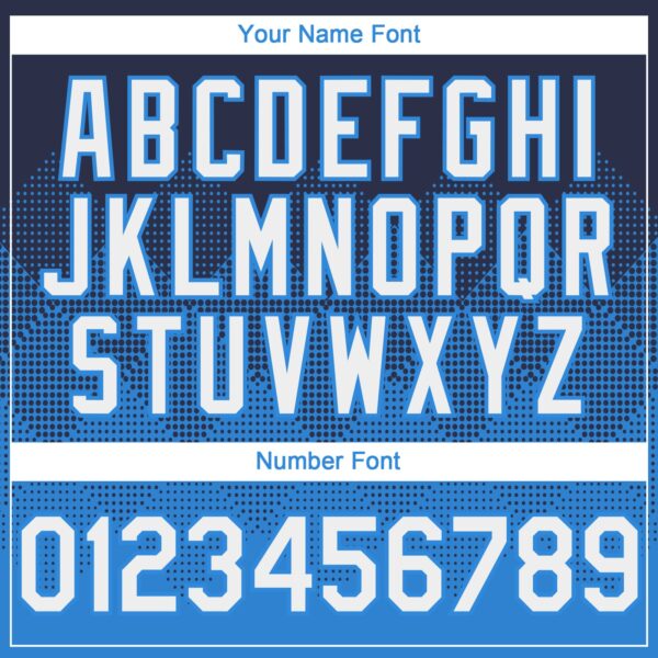 Custom Navy White-Electric Blue 3D Gradient Square Shape Authentic Baseball Jersey