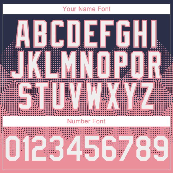 Custom Navy Medium Pink 3D Gradient Square Shape Authentic Baseball Jersey