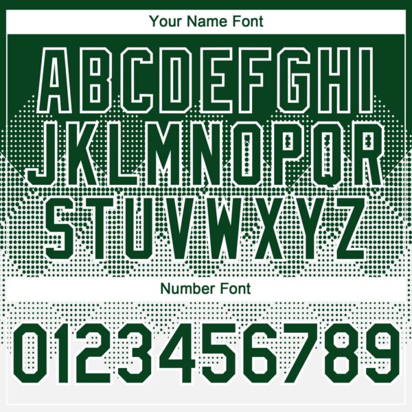 Custom Green White 3D Gradient Square Shape Authentic Baseball Jersey