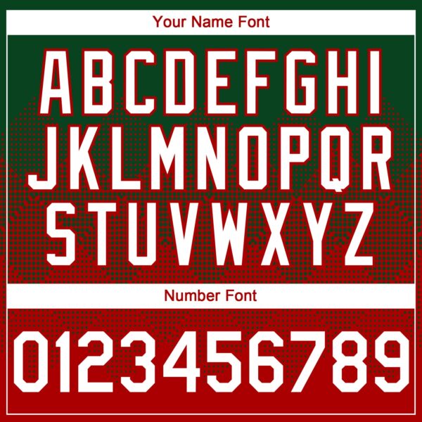 Custom Green White-Red 3D Gradient Square Shape Authentic Baseball Jersey