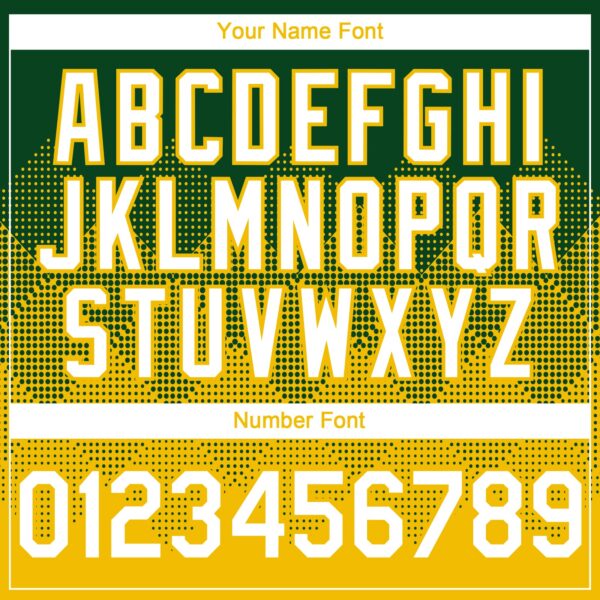 Custom Green White-Yellow 3D Gradient Square Shape Authentic Baseball Jersey