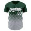 Custom Green White-Gray 3D Gradient Square Shape Authentic Baseball Jersey