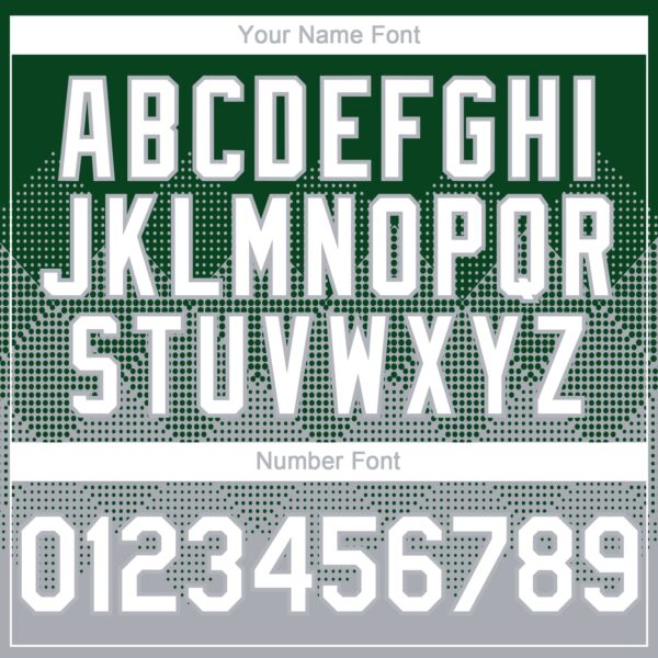 Custom Green White-Gray 3D Gradient Square Shape Authentic Baseball Jersey