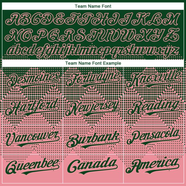 Custom Green Medium Pink 3D Gradient Square Shape Authentic Baseball Jersey