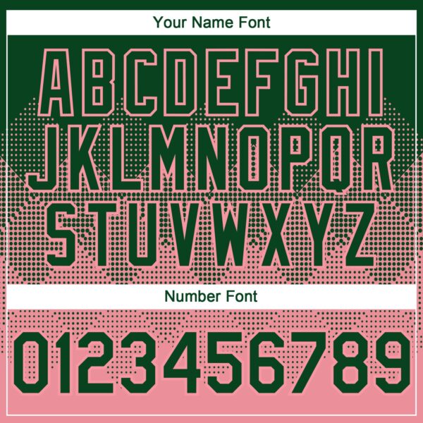 Custom Green Medium Pink 3D Gradient Square Shape Authentic Baseball Jersey