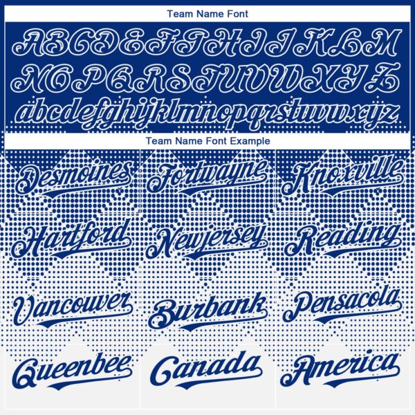 Custom Royal White 3D Gradient Square Shape Authentic Baseball Jersey