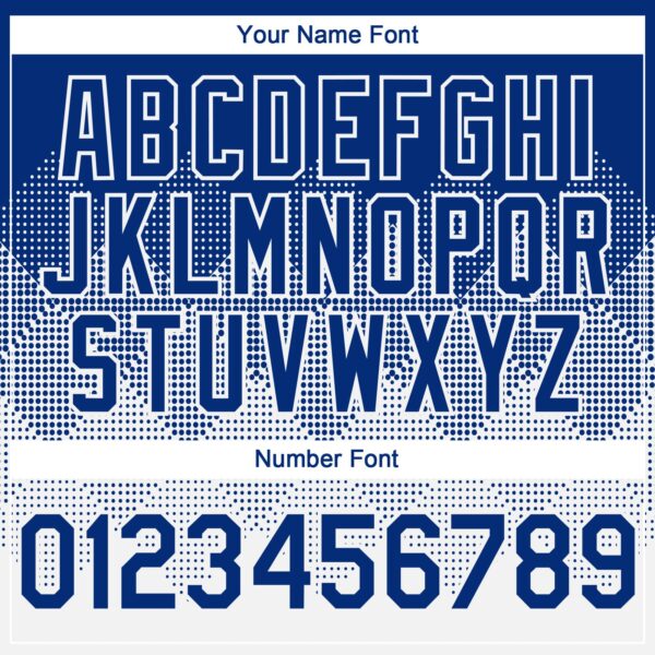 Custom Royal White 3D Gradient Square Shape Authentic Baseball Jersey