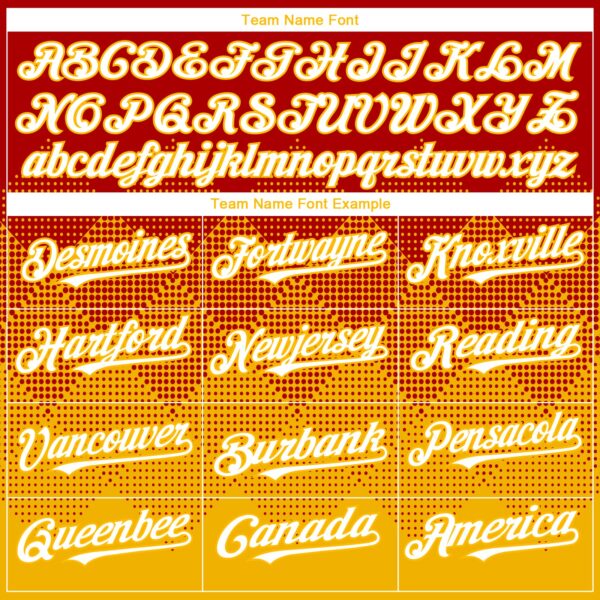 Custom Red White-Gold 3D Gradient Square Shape Authentic Baseball Jersey