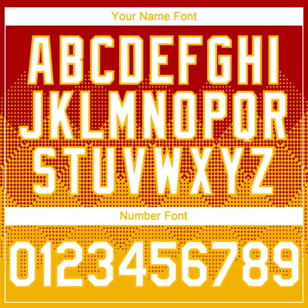 Custom Red White-Gold 3D Gradient Square Shape Authentic Baseball Jersey