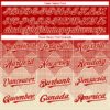 Custom Red Cream 3D Gradient Square Shape Authentic Baseball Jersey
