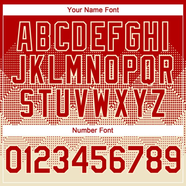 Custom Red Cream 3D Gradient Square Shape Authentic Baseball Jersey