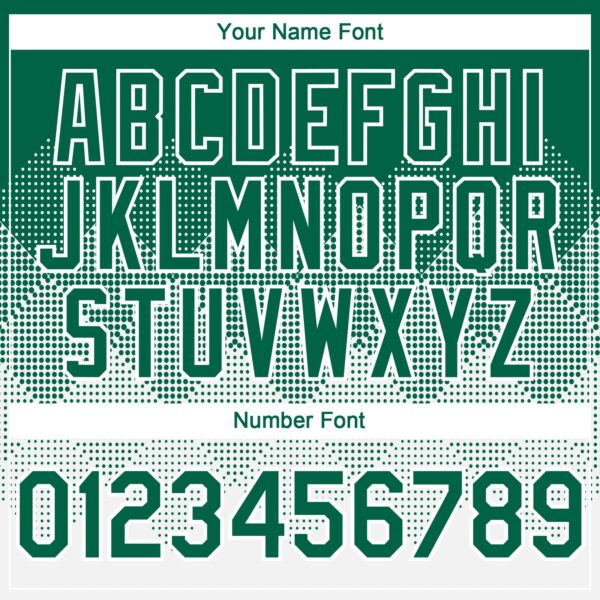 Custom Kelly Green White 3D Gradient Square Shape Authentic Baseball Jersey