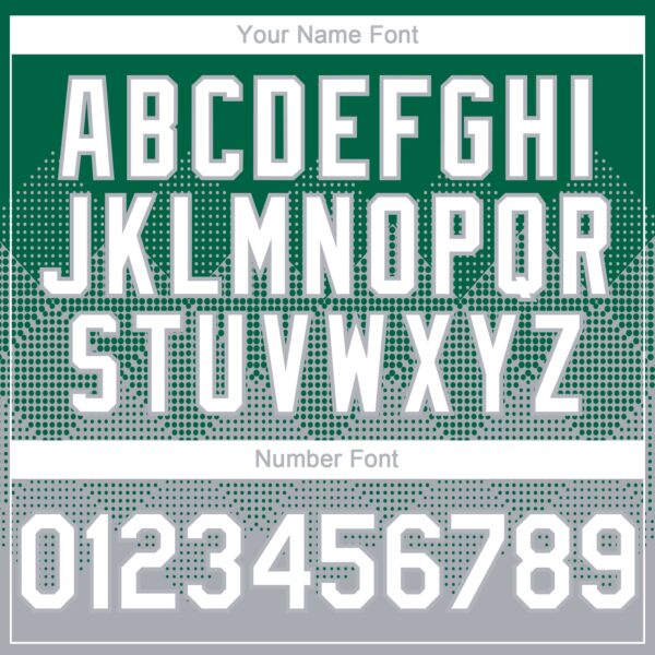 Custom Kelly Green White-Gray 3D Gradient Square Shape Authentic Baseball Jersey