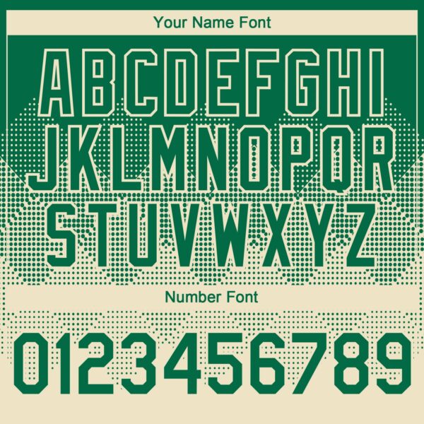 Custom Kelly Green Cream 3D Gradient Square Shape Authentic Baseball Jersey