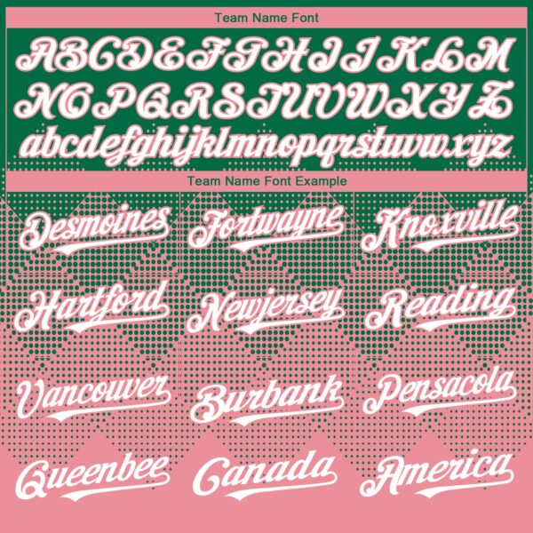 Custom Kelly Green White-Medium Pink 3D Gradient Square Shape Authentic Baseball Jersey