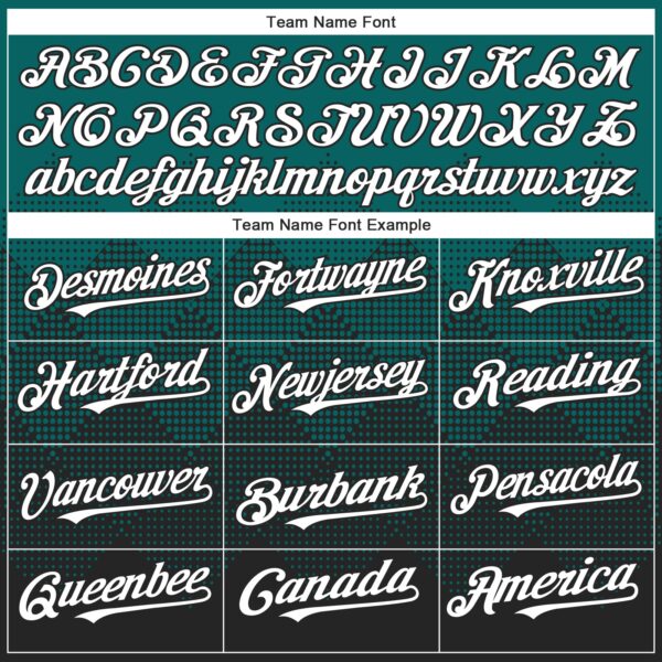 Custom Teal White-Black 3D Gradient Square Shape Authentic Baseball Jersey