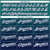 Custom Teal White-Navy 3D Gradient Square Shape Authentic Baseball Jersey
