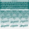 Custom Teal White 3D Gradient Square Shape Authentic Baseball Jersey