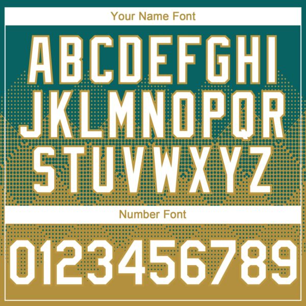 Custom Teal White-Old Gold 3D Gradient Square Shape Authentic Baseball Jersey