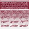 Custom Crimson White 3D Gradient Square Shape Authentic Baseball Jersey