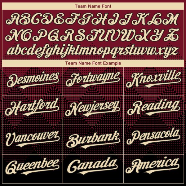 Custom Crimson Cream-Black 3D Gradient Square Shape Authentic Baseball Jersey