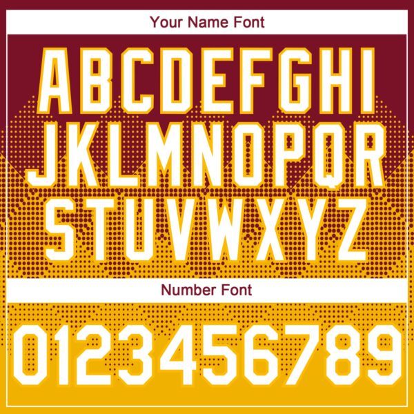 Custom Crimson White-Gold 3D Gradient Square Shape Authentic Baseball Jersey