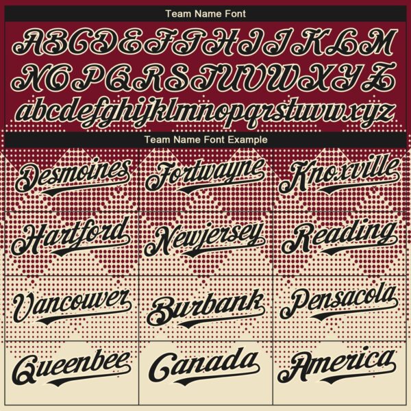 Custom Crimson Black-Cream 3D Gradient Square Shape Authentic Baseball Jersey