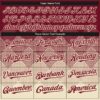 Custom Crimson Cream 3D Gradient Square Shape Authentic Baseball Jersey