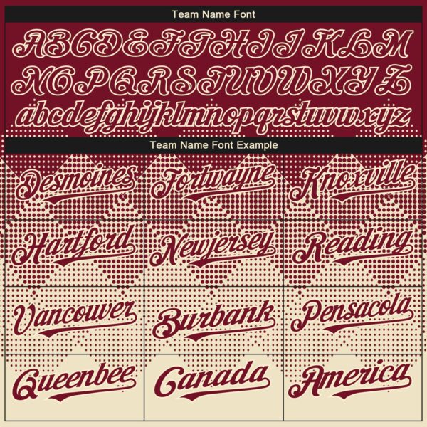 Custom Crimson Cream 3D Gradient Square Shape Authentic Baseball Jersey